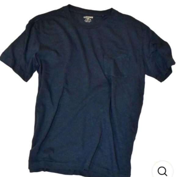 VTG 1946 Negative Slub Pocketed Crew Neck Men's T-Shirt - Picture 1 of 4